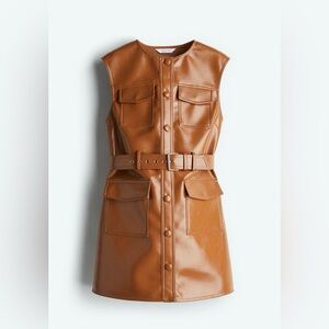 H&M COATED CARGO DRESS